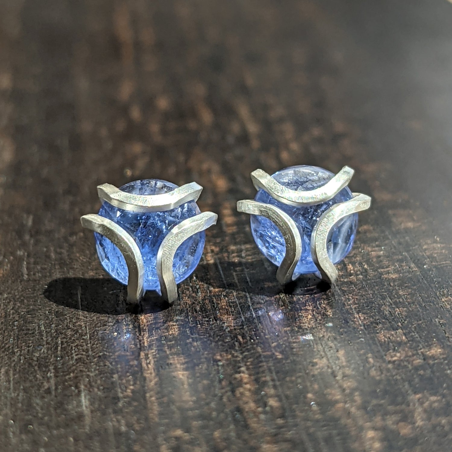 Silver Stud Earrings - Solid Argentium Silver