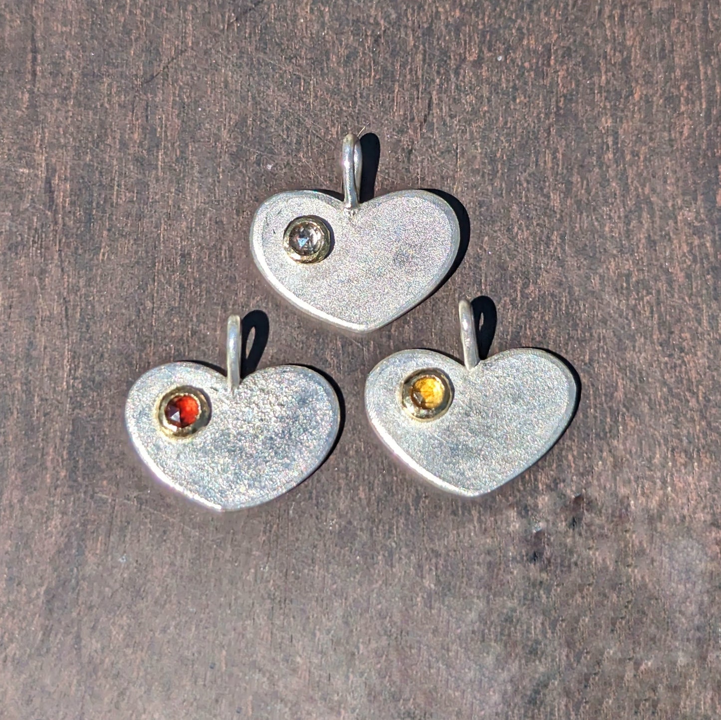Diamond, Garnet and Citrine Heart Pendants - mixed metals.jpeg