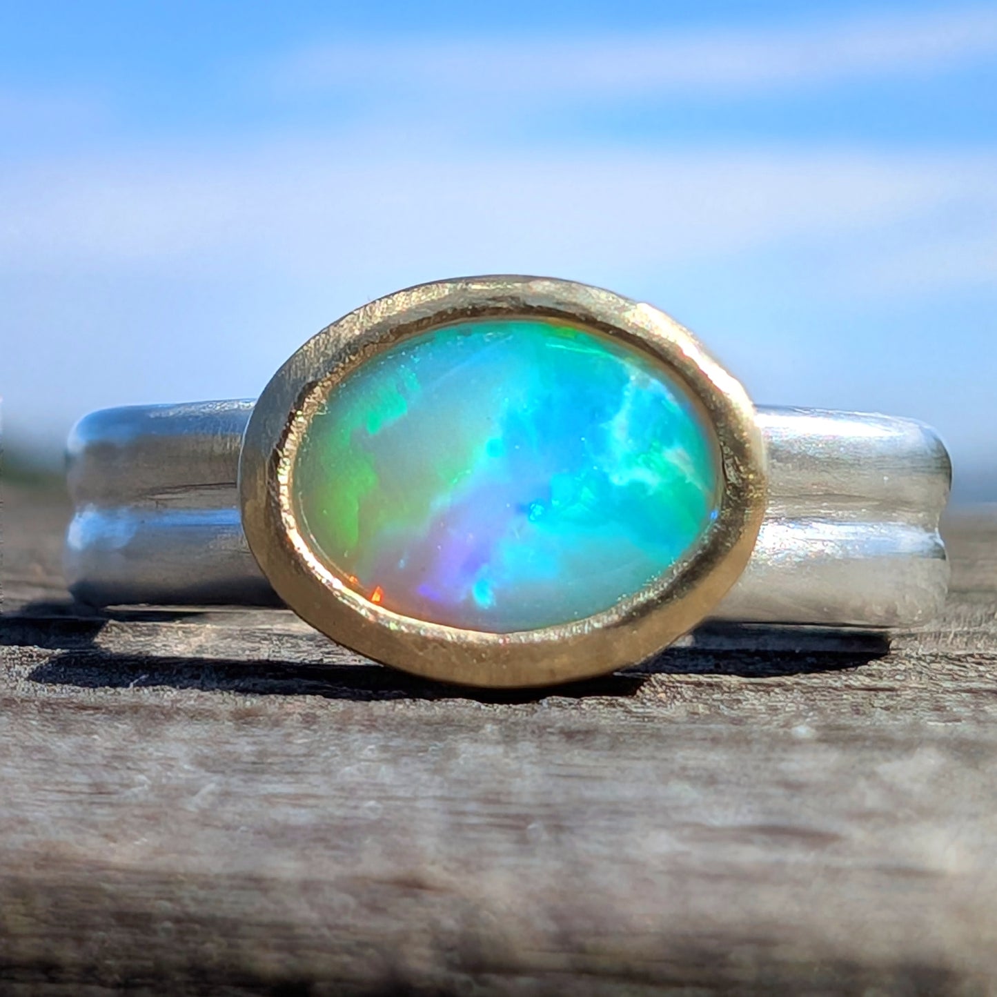 Opal Double Band Ring