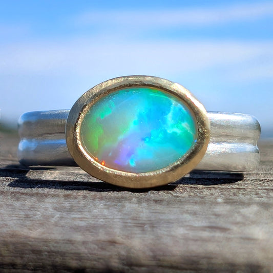 Opal Double Band Ring