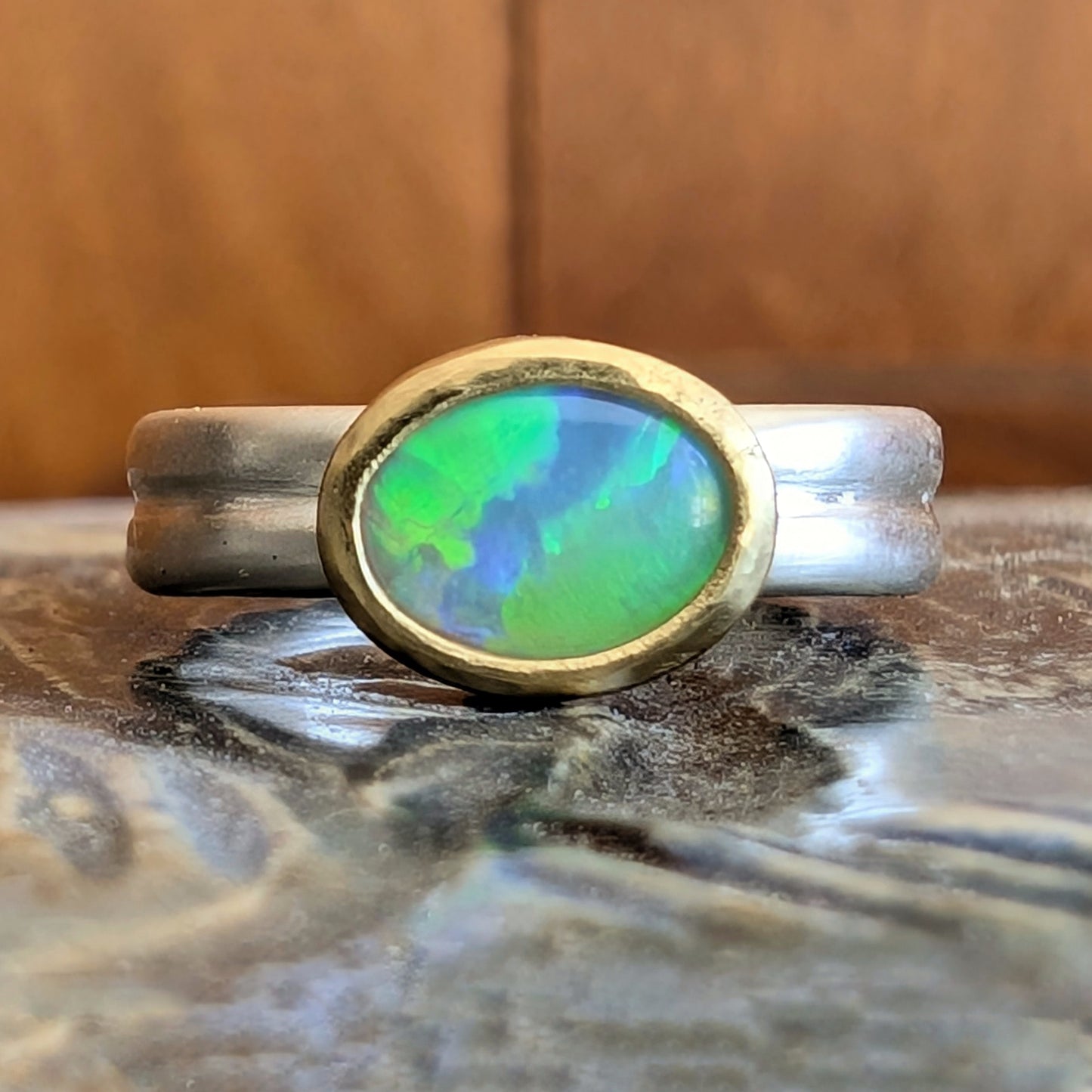 Opal Double Band Ring